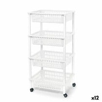 Vegetable trolley Tontarelli Mito 4 Plastic White 40 x 29 x 62 cm (12 Units)