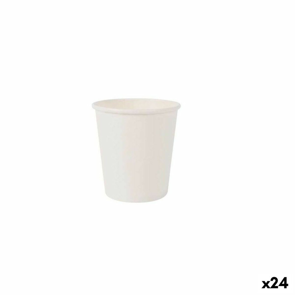 Set de Verres Algon Produits à usage unique Carton Blanc 20 Pièces 120 ml (24 Unités)