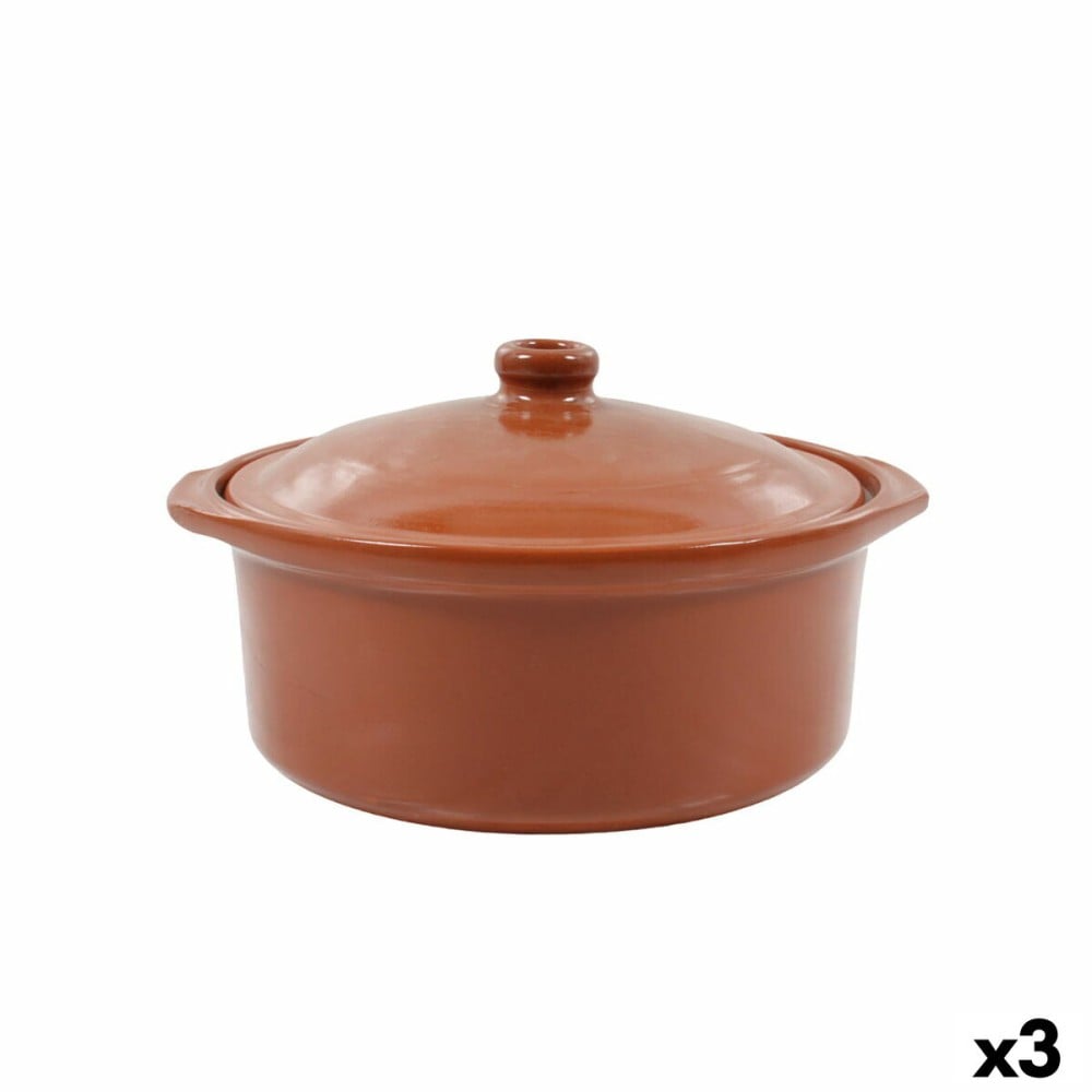 Kochtopf Azofra Steingut 24,5 x 23 x 16,7 cm mit Deckel (3 Stück)