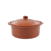 Saucepan Azofra Baked clay 24,5 x 23 x 16,7 cm With lid (3 Units)