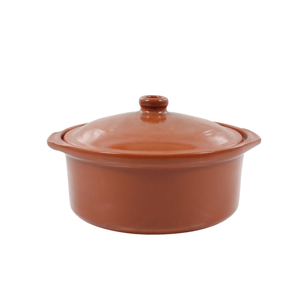Saucepan Azofra Baked clay 24,5 x 23 x 16,7 cm With lid (3 Units)
