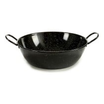 Tiefe Pfanne mit Griffen La Dehesa 0645-LD Schwarz Emaillierter Edelstahl