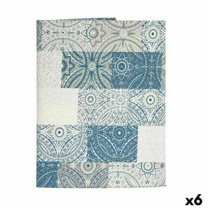 Stain-proof tablecloth Kinvara AZULEJO-A Blue Thin canvas Anti-stain Tile 140 x 180 cm (6 Units)