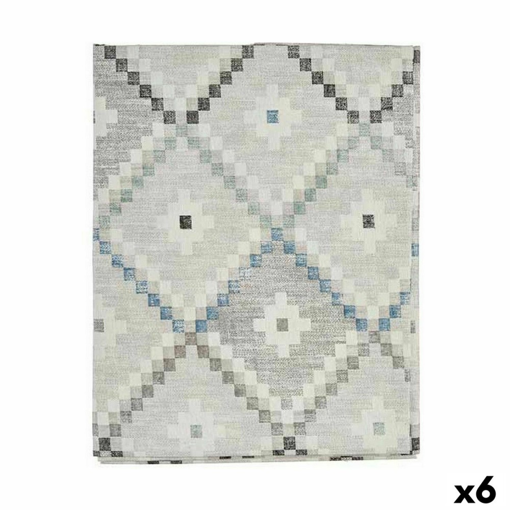 Fleckenabweisende Tischdecke Kinvara ROMBOS-A Blau Abdeckung Fleckenbeständig Rhombusse 140 x 180 cm (6 Stück)