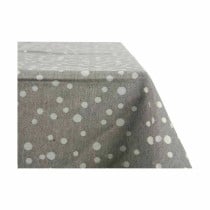 Fleckenabweisende Tischdecke Kinvara BABEL GRIS 42 Weiß Grau Jacquard Fleckenbeständig Punkte 140 x 180 cm (8 Stück)