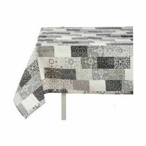 Stain-proof tablecloth Kinvara AZULEJO-G Grey Thin canvas Anti-stain Tile 140 x 180 cm (6 Units)