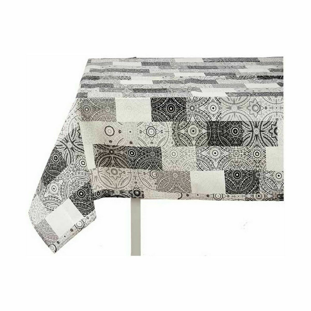 Stain-proof tablecloth Kinvara AZULEJO-G Grey Thin canvas Anti-stain Tile 140 x 180 cm (6 Units)