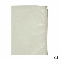 Tablecloth 10 Yellow White Beige Oilcloth Rhombus 140 x 140 cm (12 Units)