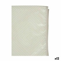 Tischdecke 10 Gelb Weiß Beige Gummi Rhombusse 140 x 140 cm (12 Stück)