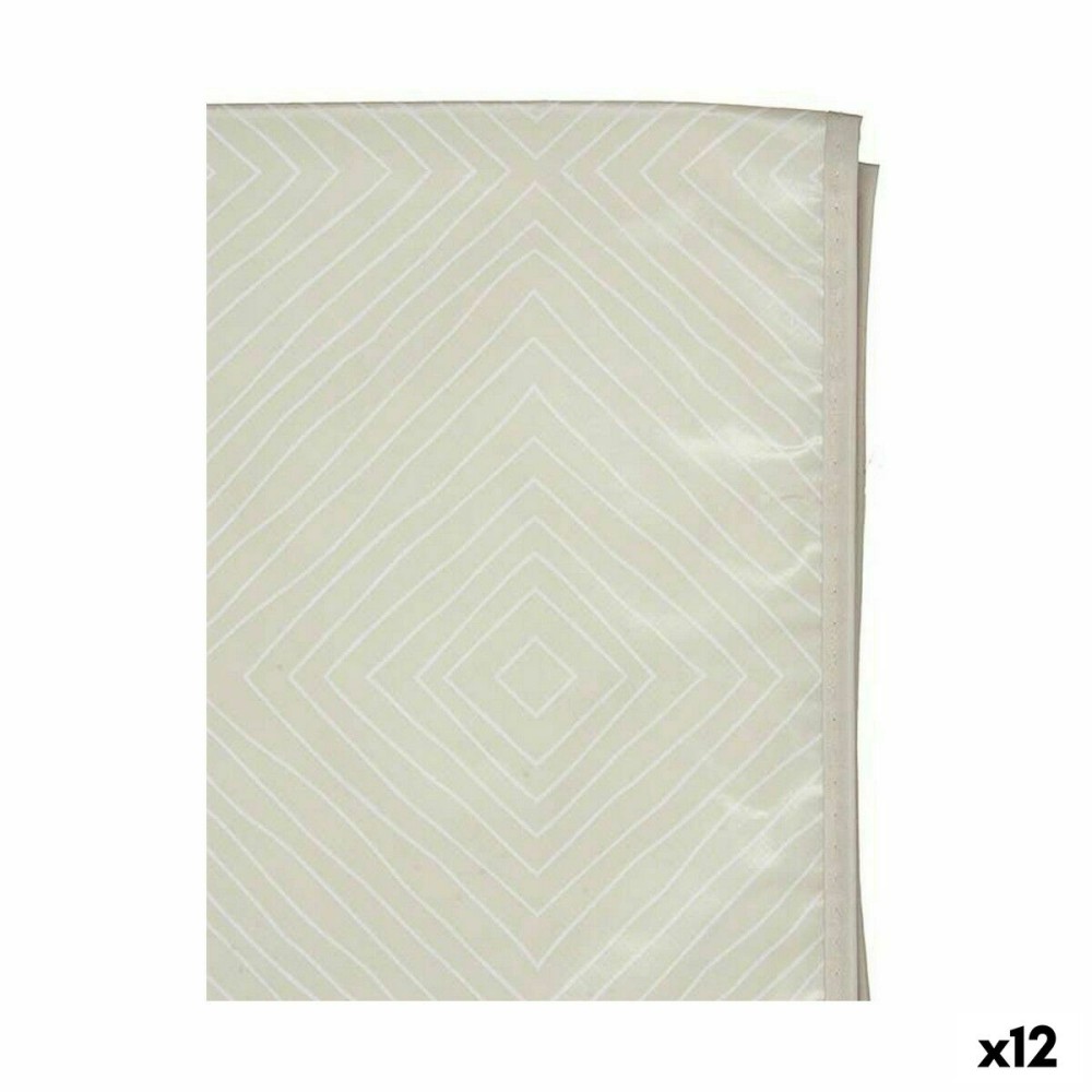 Tablecloth 10 Yellow White Beige Oilcloth Rhombus 140 x 140 cm (12 Units)