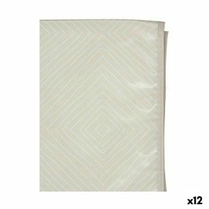 Tablecloth 10 Yellow White Beige Oilcloth Rhombus 140 x 140 cm (12 Units)