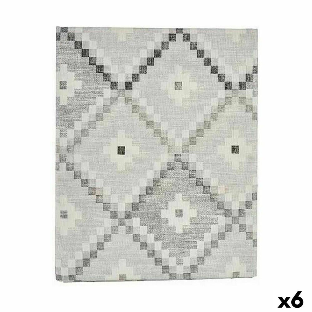 Stain-proof tablecloth Kinvara ROMBOS-G Grey Thin canvas Anti-stain Rhombus 140 x 180 cm (6 Units)