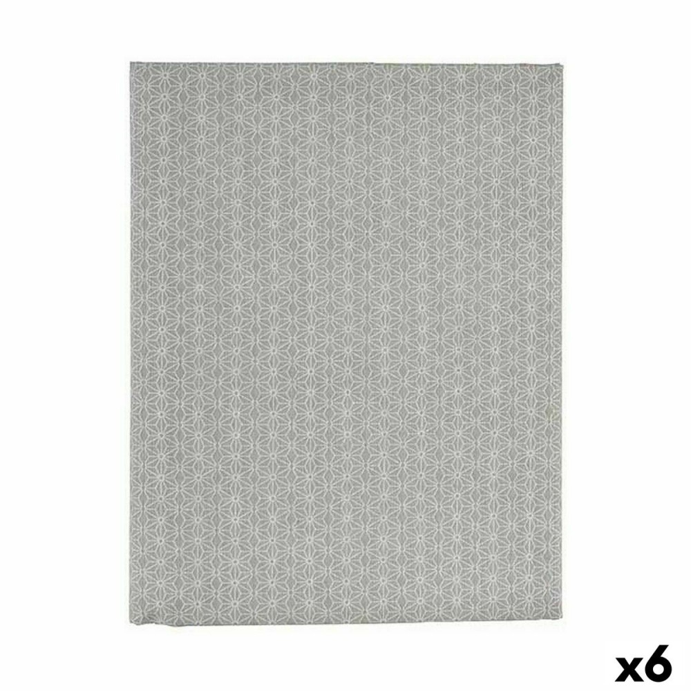 Stain-proof tablecloth Kinvara ESTRELLA-G Grey Thin canvas Anti-stain Star 140 x 180 cm (6 Units)