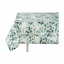 Fleckenabweisende Tischdecke Kinvara CUADROS-A Blau türkis Abdeckung Fleckenbeständig Bilder 140 x 180 cm (6 Stück)