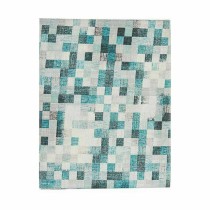 Nappe antitache Kinvara CUADROS-A Bleu Turquoise toile Antitaches Carreaux 140 x 180 cm (6 Unités)
