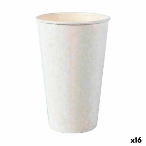 Set de Verres Algon Produits à usage unique Carton Blanc 15 Pièces 450 ml (16 Unités)