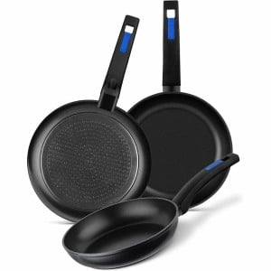 Ensemble de poêles Monix M811200 Noir Bakélite Aluminium forgé 3 Pièces