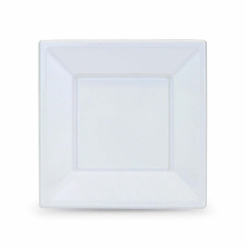 Lot d'assiettes réutilisables Algon Carré Plastique 18 x 18 x 1,5 cm (24 Unités)