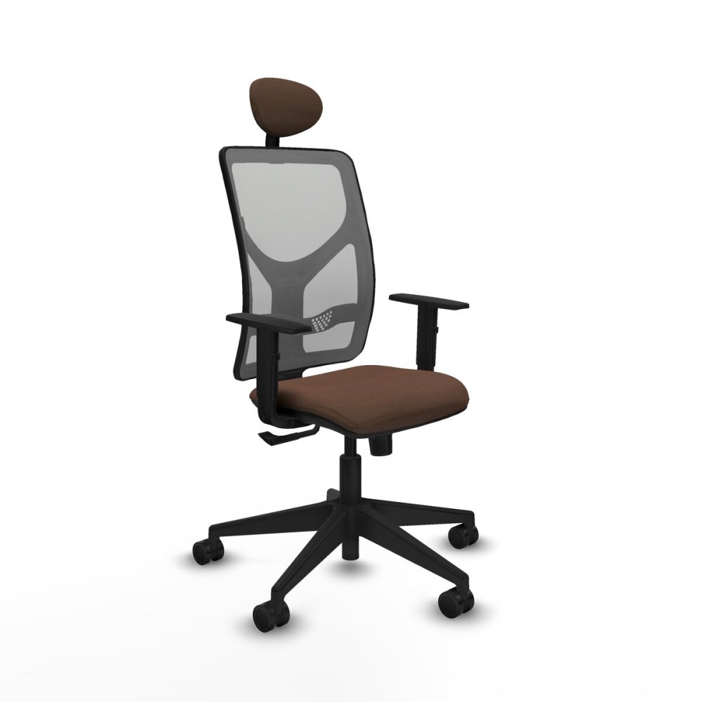 Chaise de Bureau avec Appui-tête Motilla Piqueras y Crespo 1D066N1 Gris Brun foncé