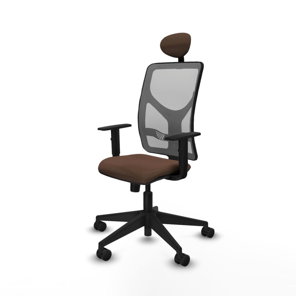 Chaise de Bureau avec Appui-tête Motilla Piqueras y Crespo 1D066N1 Gris Brun foncé