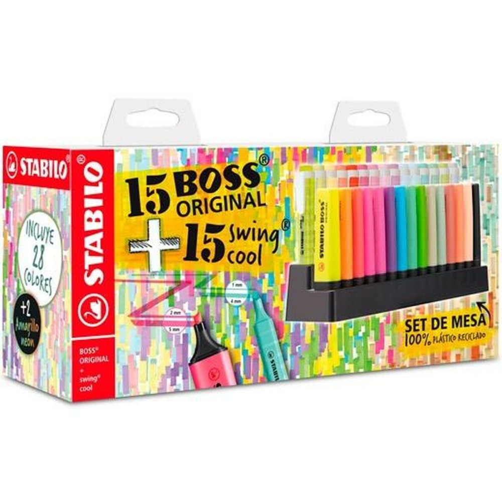Ensemble de Marqueurs Fluorescents Stabilo BOSS ORIGINAL Multicouleur 30 Pièces