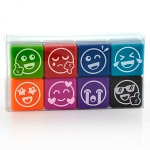 Stamps Office Box Vives Multicolour 2,5 x 2,5 cm 8 Pieces