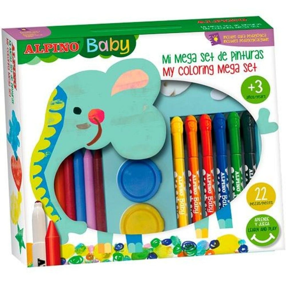Set de peinture Alpino Baby Multicouleur 36 Pièces (4 Unités)