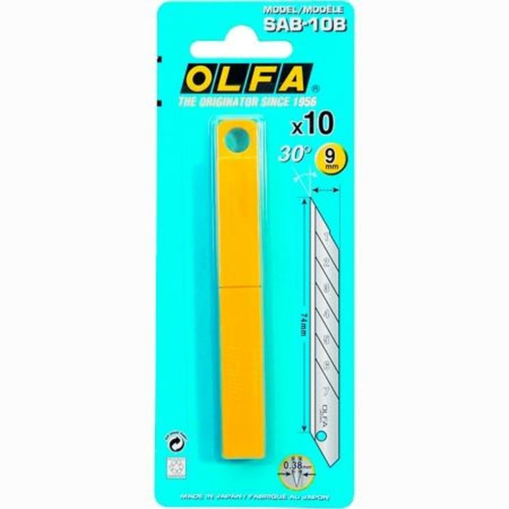 Cutter Blade Olfa 9 mm 10 Pieces 6 Units