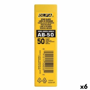 Cutter Blade Olfa AB-50 9 mm 50 Pieces 6 Units