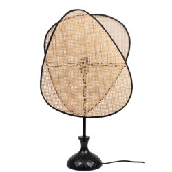 Lampe de bureau Romimex Noir Naturel Bambou 220-240 V 11 x 59 x 34 cm E27