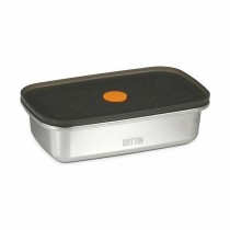 Boîte à lunch hermétique Quttin Acier inoxydable Rectangulaire 600 ml (12 Unités)