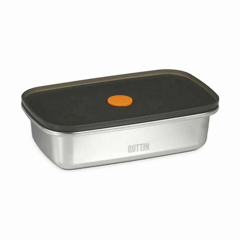 Boîte à lunch hermétique Quttin Acier inoxydable Rectangulaire 600 ml (12 Unités)