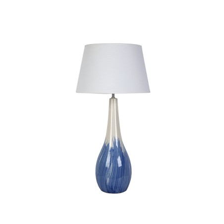 Lampe de bureau Romimex Bleu Blanc Céramique 18 x 60 x 18 cm