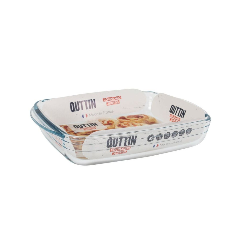 Plat de Four Quttin verre Rectangulaire 1,9 L 28 x 19,9 x 5 cm (6 Unités)