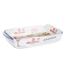 Plat de Four Quttin Transparent verre Rectangulaire 4,2 L 38,8 x 23,9 x 6,6 cm (6 Unités)