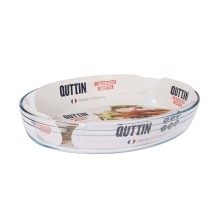 Plat de Four Quttin Transparent verre Oblongue 3,4 L 35,1 x 24,1 x 6,5 cm (6 Unités)