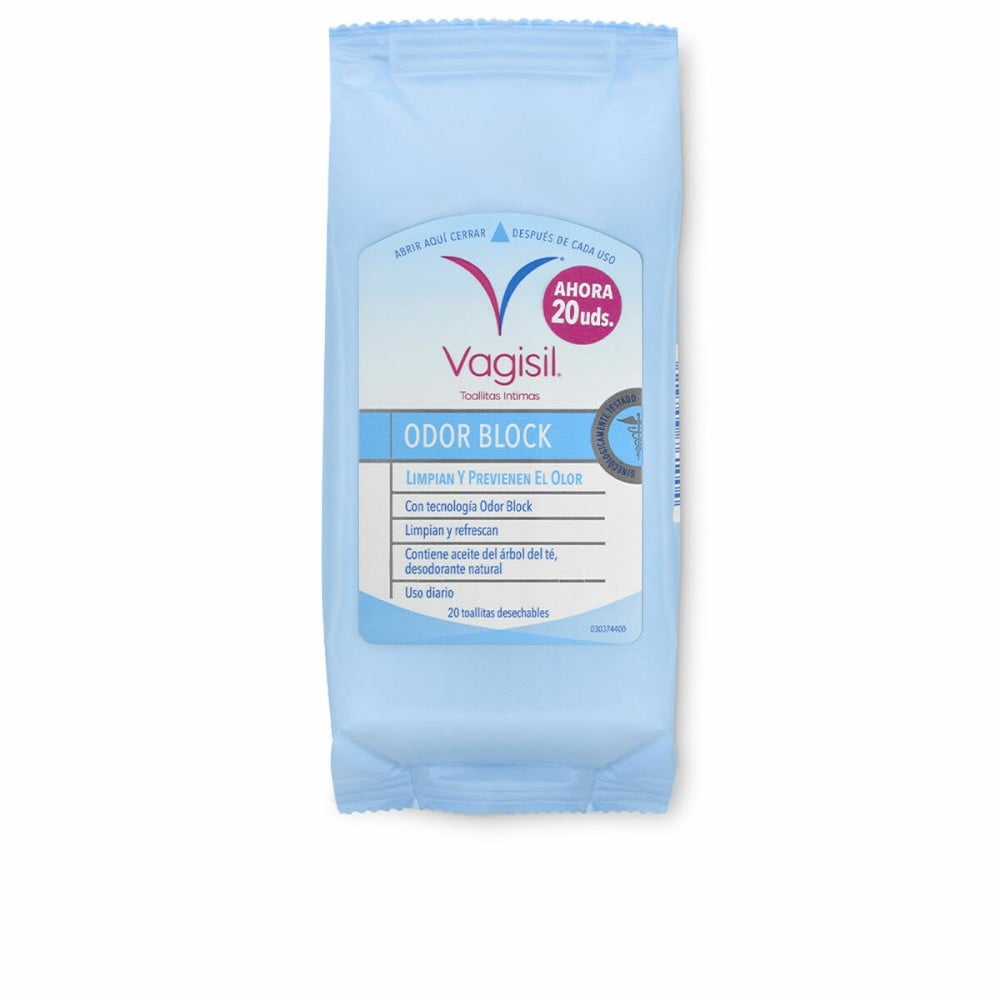 Intimate Wet Wipes Vagisil Odor Block 20 Units