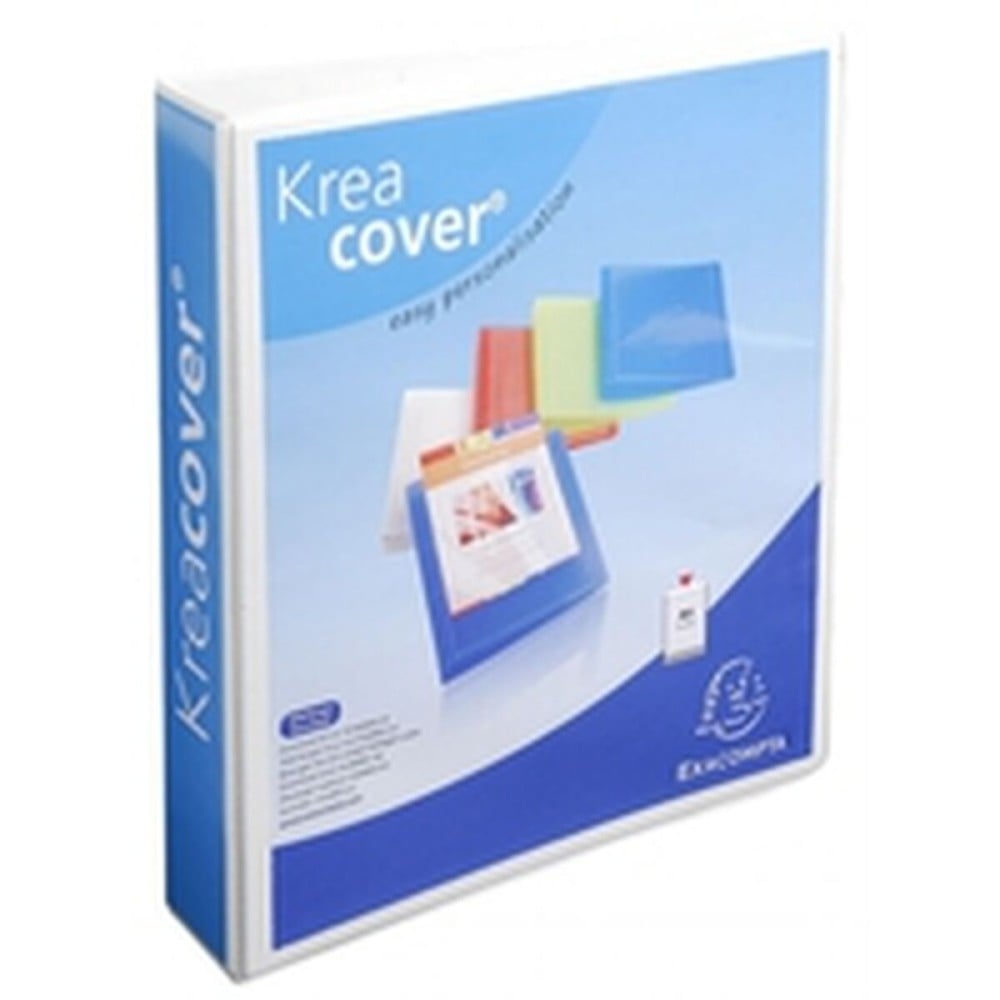 Reliure à anneaux Exacompta KREACOVER Blanc A4+ (10 Unités)