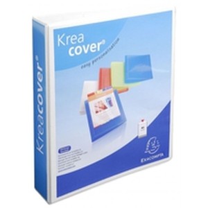Reliure à anneaux Exacompta KREACOVER Blanc A4+ (10 Unités)
