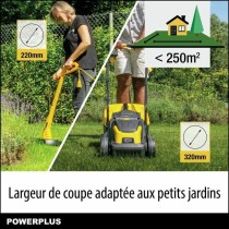 Tondeuse à gazon électrique Powerplus POWXG62205T 1300 W 220-240 V 32 cm 32 L