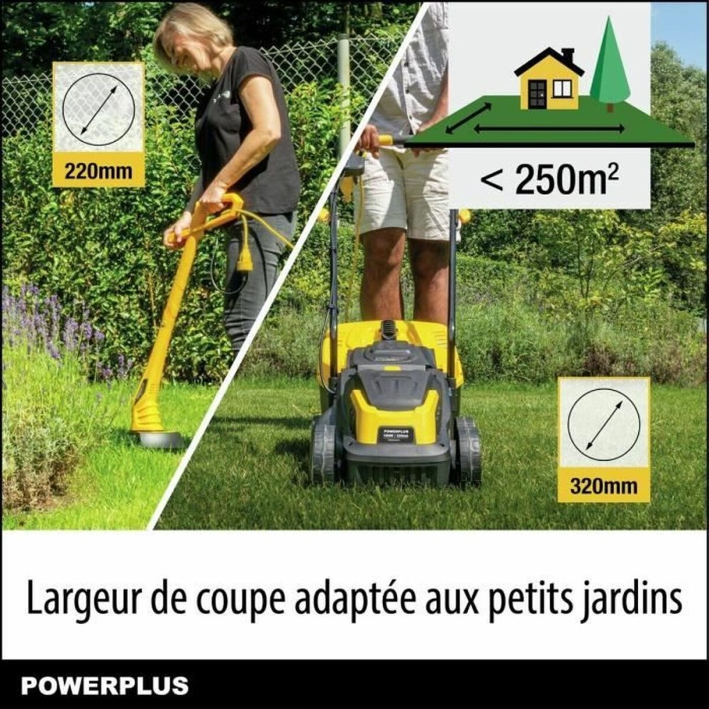 Tondeuse à gazon électrique Powerplus POWXG62205T 1300 W 220-240 V 32 cm 32 L