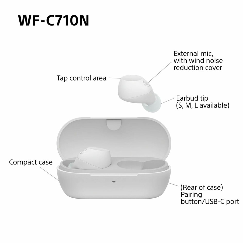 Headphones Sony WFC710NW.CE7 White