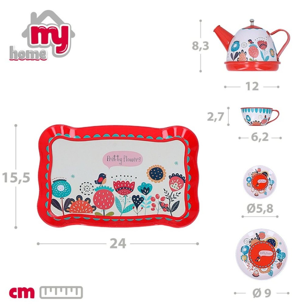 Ensemble de thé Colorbaby My Home jouet 15 Pièces (6 Unités)