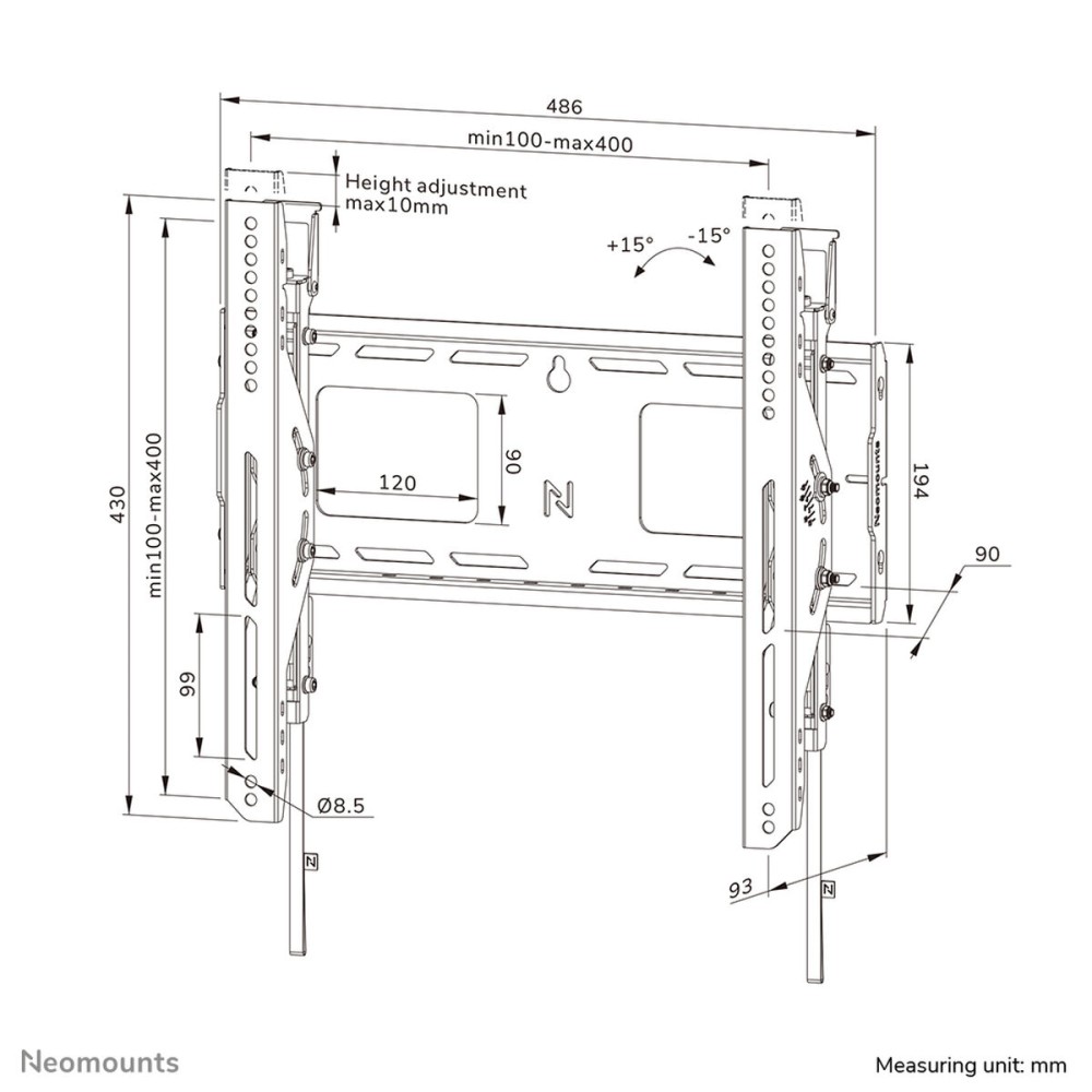 TV Halterung Neomounts WL35-750BL14 32" 75" 100 kg