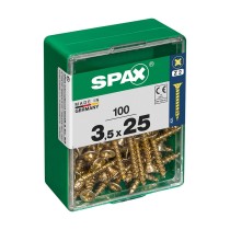 Schraubenkasten SPAX Yellox Holz Flacher Kopf 100 Stücke (3,5 x 25 mm)