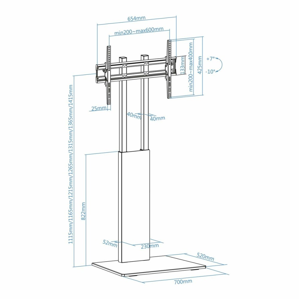 Support de TV TooQ FS2288M-B 32"-85" 40 kg