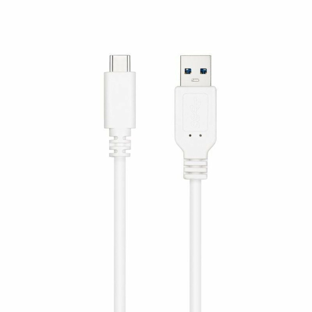 USB-C-Kabel auf USB NANOCABLE 10.01.4002-W 2 m Weiß