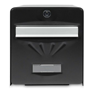 Boîte aux lettres Burg-Wachter Noir Acier inoxydable Verre acier galvanisé 28 x 36,5 x 31 cm