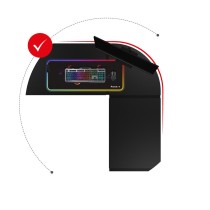 Schreibtisch Gaming Huzaro Hero 6.3 Schwarz Stahl Carbonfaser 154 x 74 x 117 cm