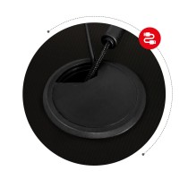 Schreibtisch Gaming Huzaro Hero 6.3 Schwarz Stahl Carbonfaser 154 x 74 x 117 cm
